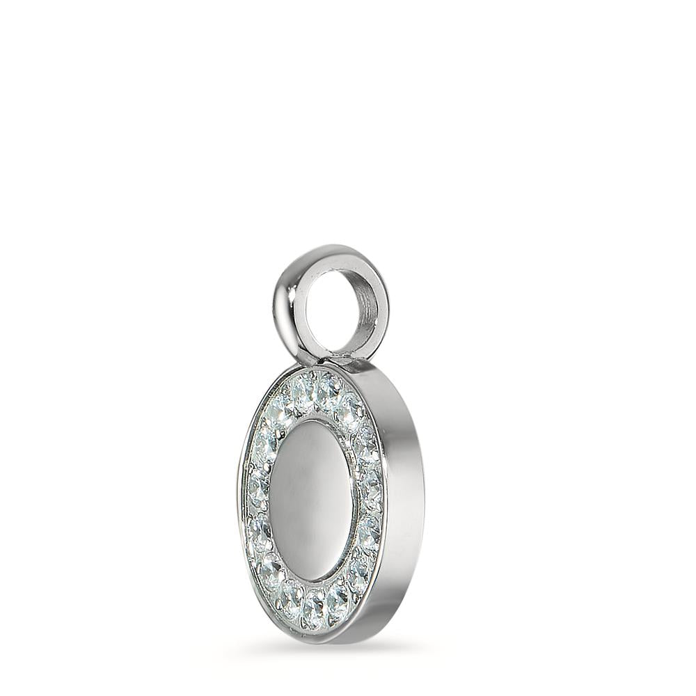 Pendant Stainless steel Zirconia Ø11 mm