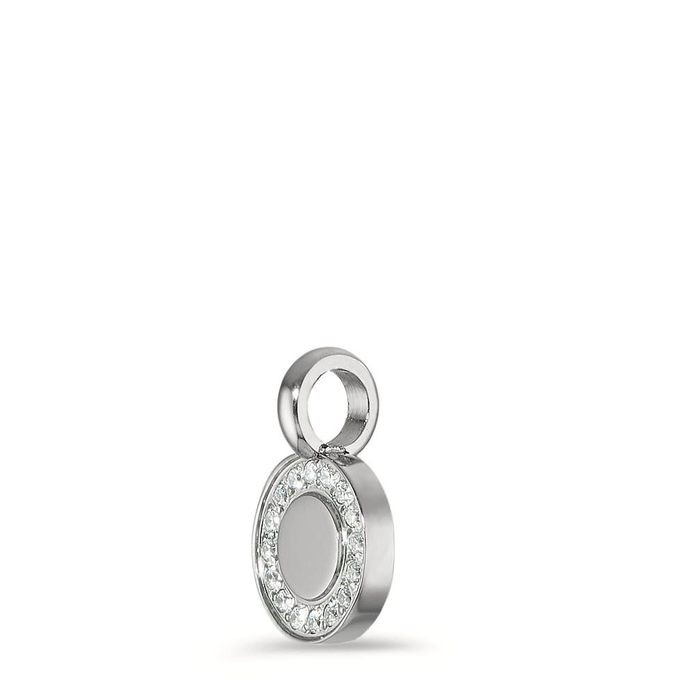 Pendant Stainless steel Zirconia Ø8 mm