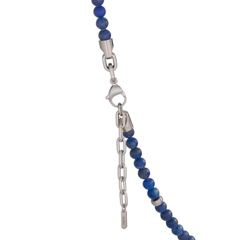 Necklace Stainless steel Lapis Lazuli 76 Stones 50 cm Ø6.5 mm