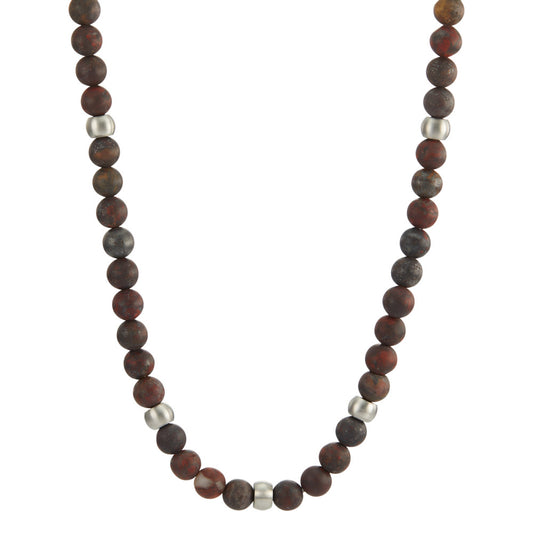 Necklace Stainless steel Jasper 76 Stones 50 cm Ø6.5 mm