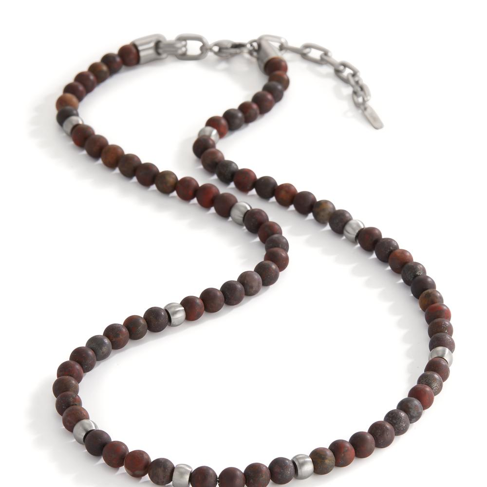 Necklace Stainless steel Jasper 76 Stones 50 cm Ø6.5 mm