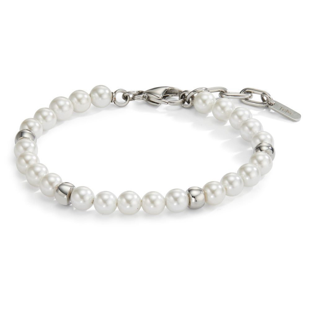 Bracelet Stainless steel Shell pearl 17.5-21.5 cm Ø6 mm