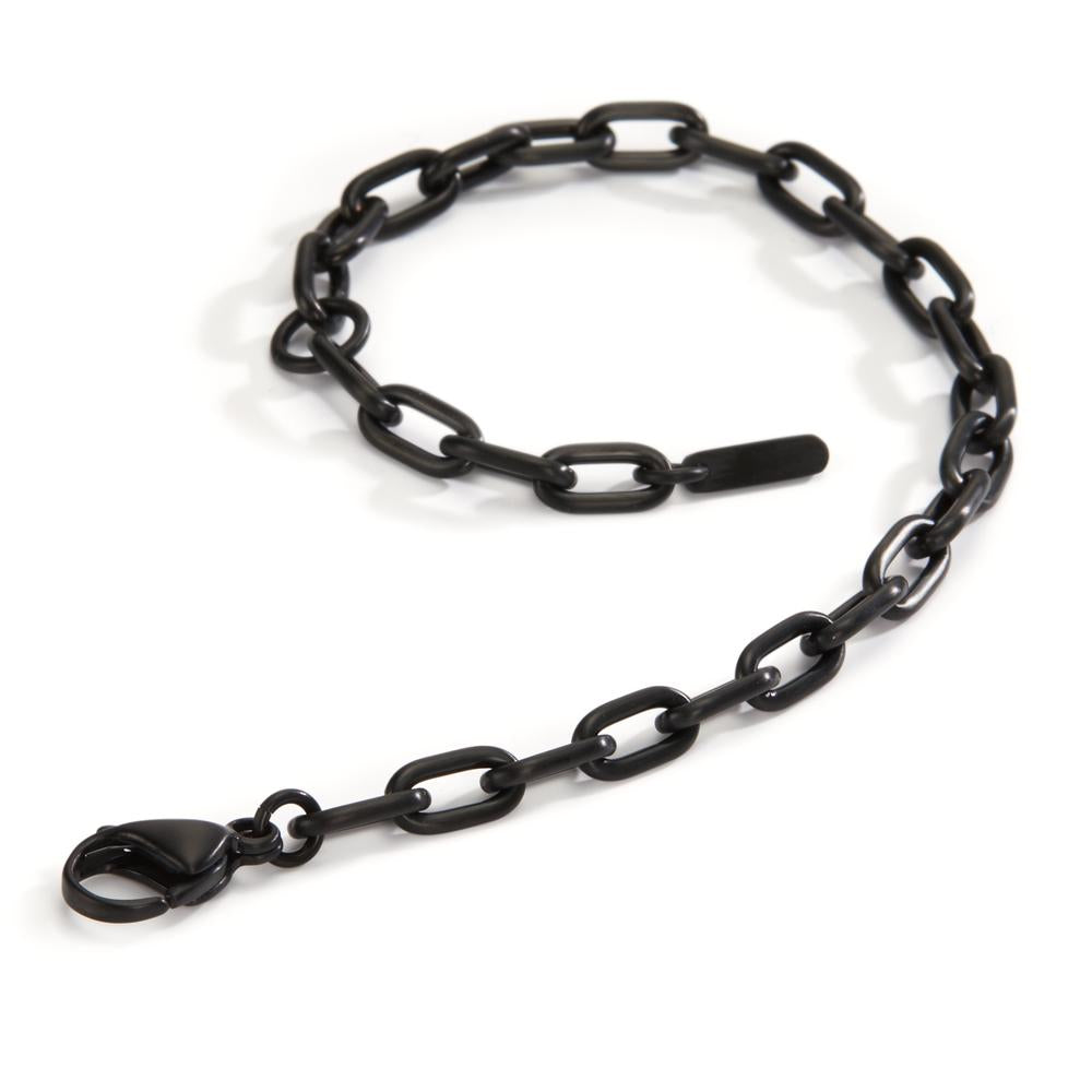 Bracelet Stainless steel Black IP coated 17.5-21 cm