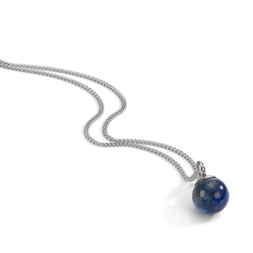 Pendant Stainless steel Lapis Lazuli Ø10 mm