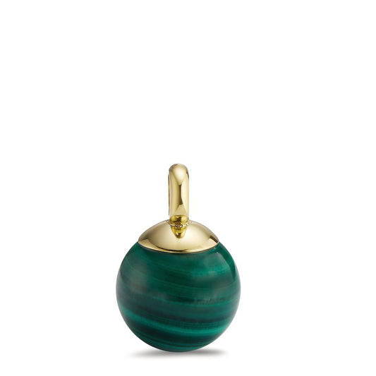 Pendant Stainless steel Malachite Yellow IP coated Ø10 mm