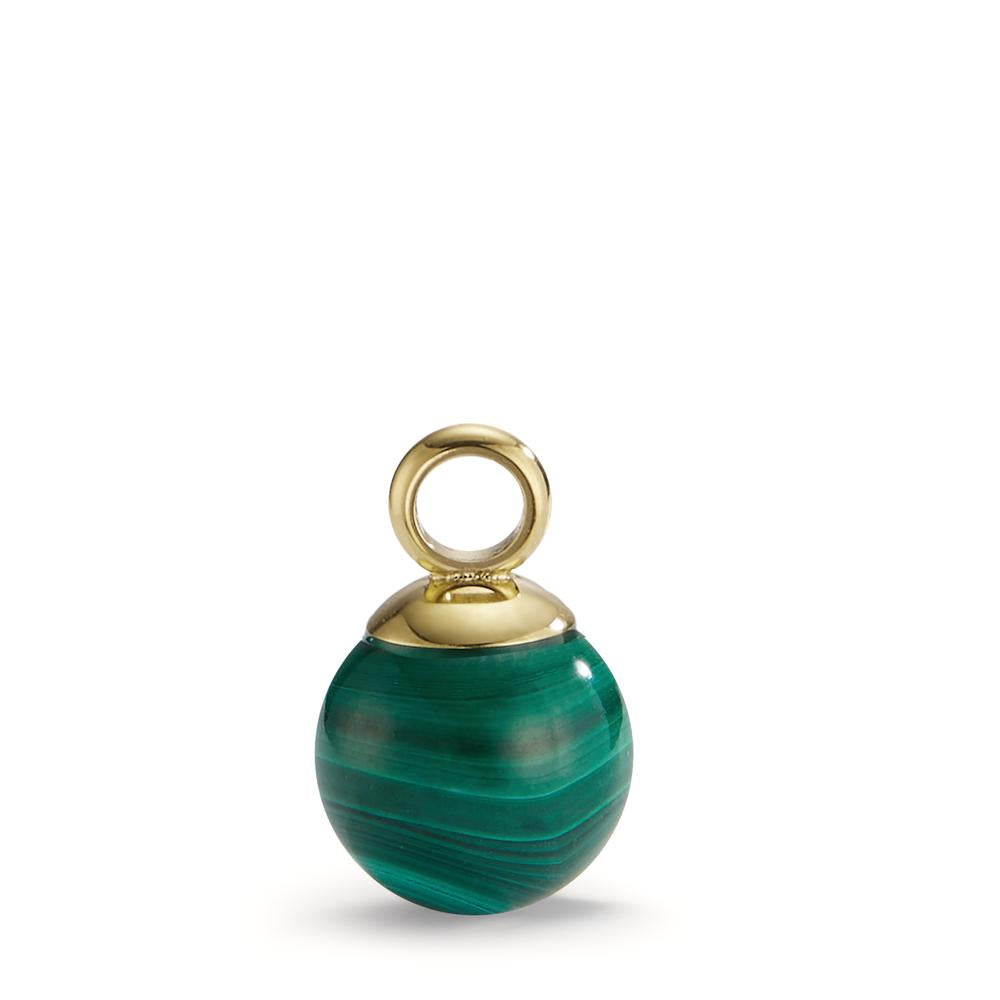 Pendant Stainless steel Malachite Yellow IP coated Ø10 mm