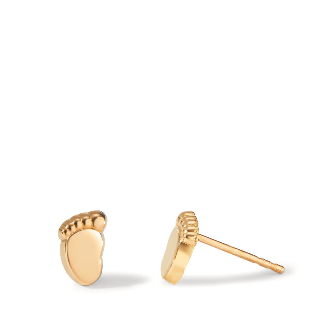 Stud earrings 14k Yellow Gold Feet Ø5 mm