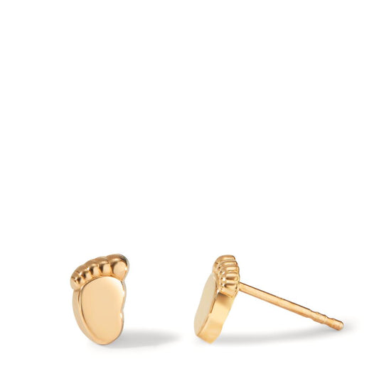 Stud earrings 14k Yellow Gold Feet Ø5 mm