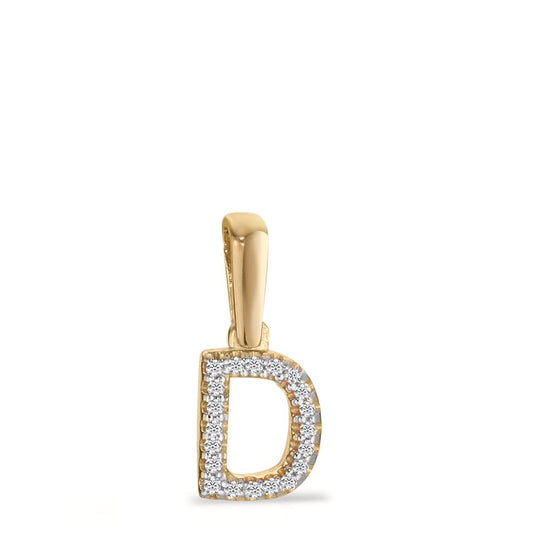 Pendant 14k Yellow Gold Diamond 0.03 ct, w-si