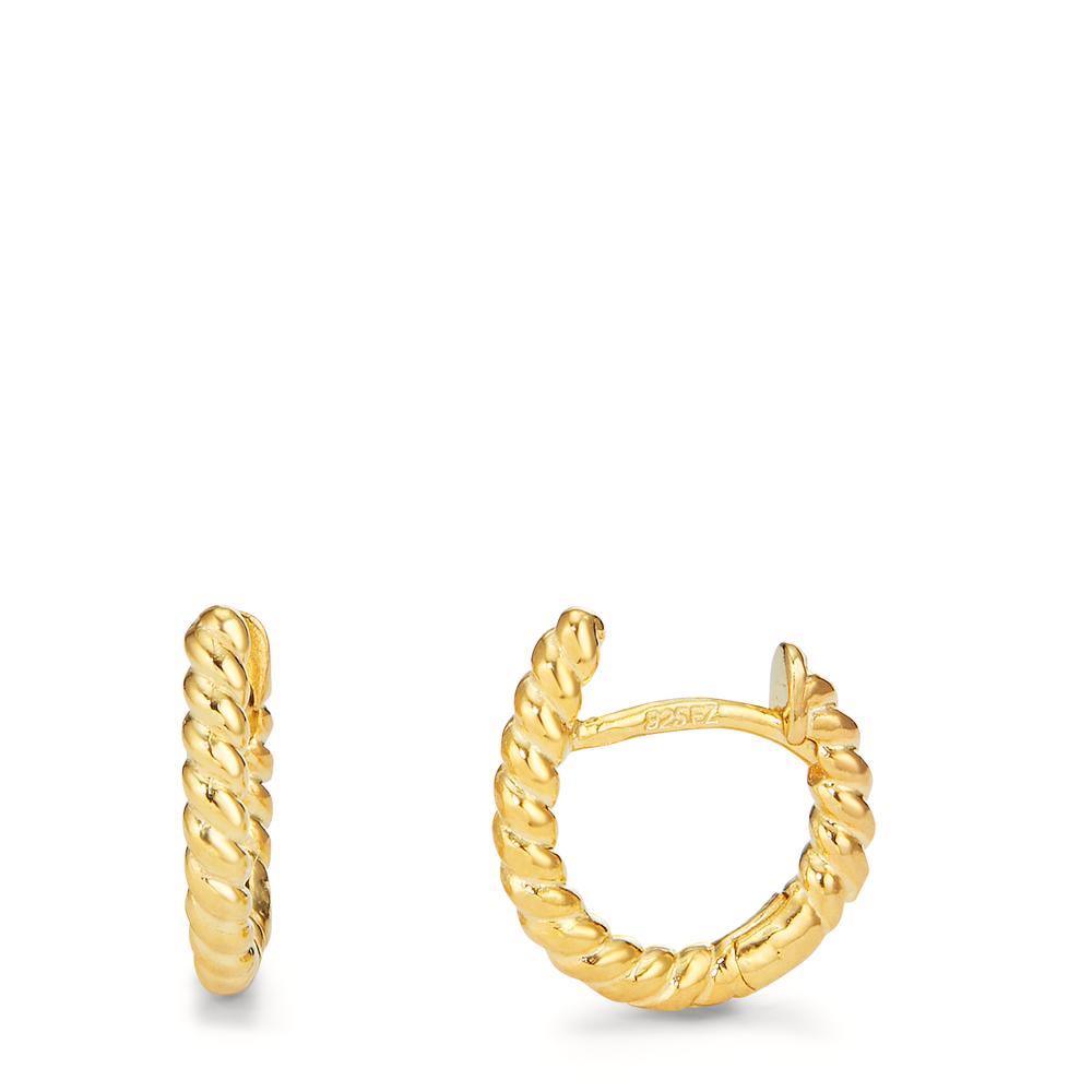 Hinged hoop Silver Yellow Gold plated