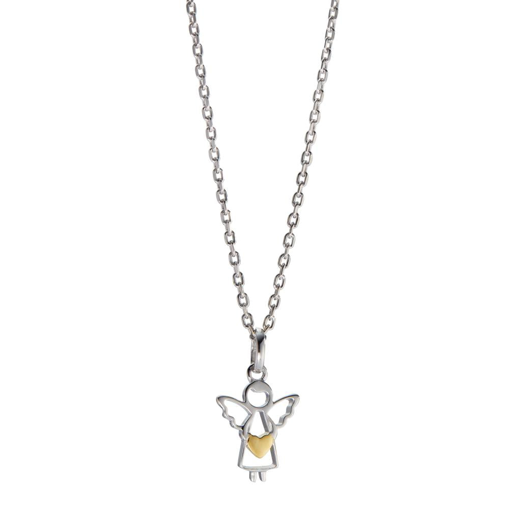 Necklace with pendant Silver Yellow Rhodium plated Guardian Angel 36-38 cm