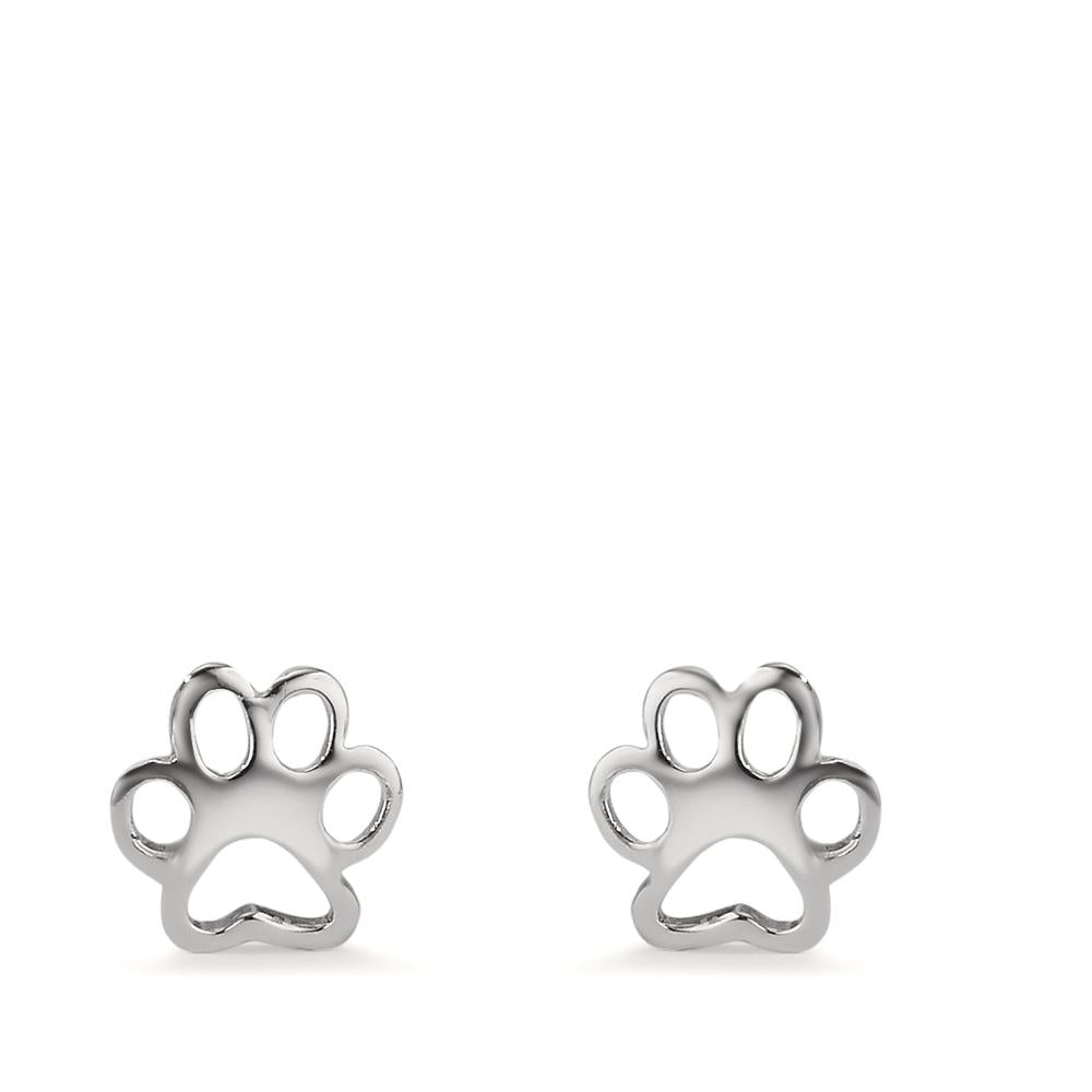 Stud earrings Silver Paw Ø7 mm