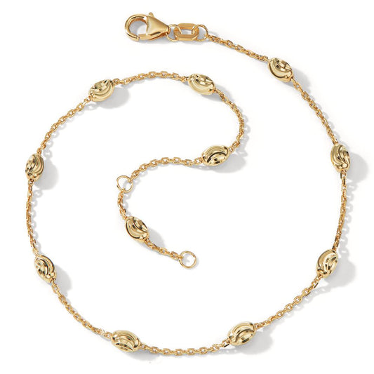 Anklet Silver Yellow Gold plated 23-25 cm