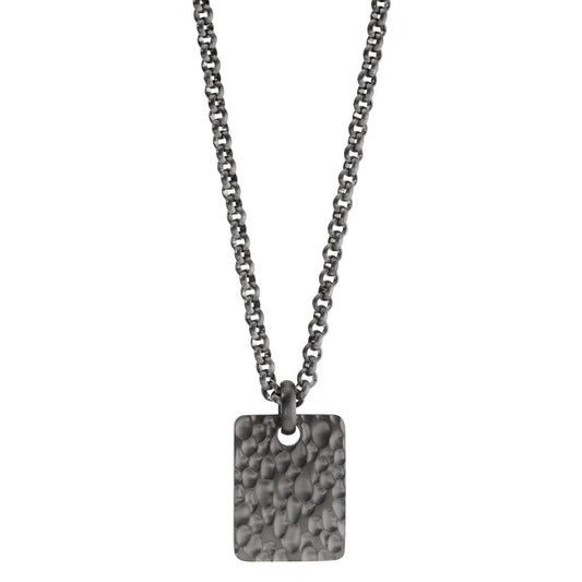 Necklace with pendant Stainless steel Gray IP coated 50 cm