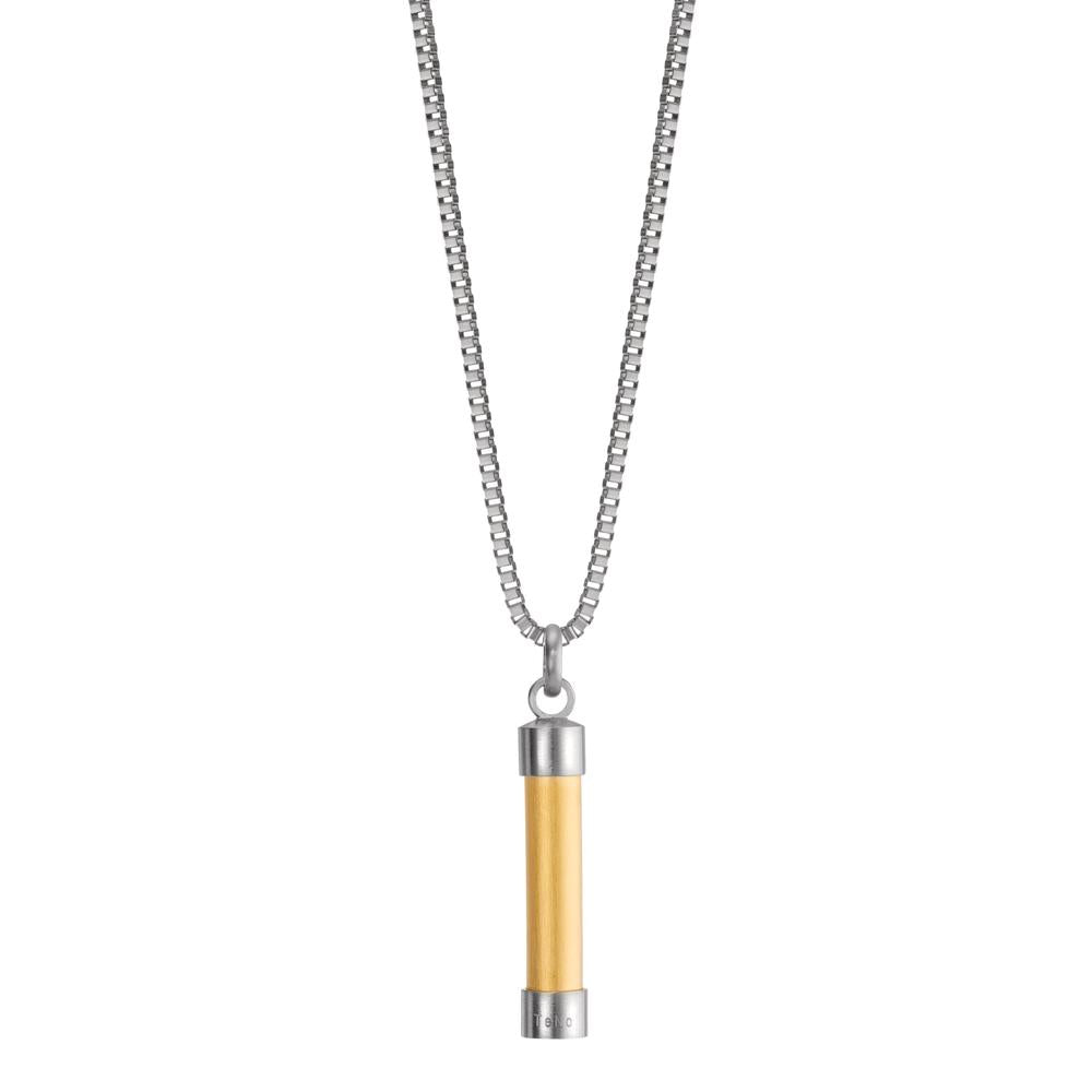 Necklace with pendant Stainless steel Yellow IP coated 60 cm