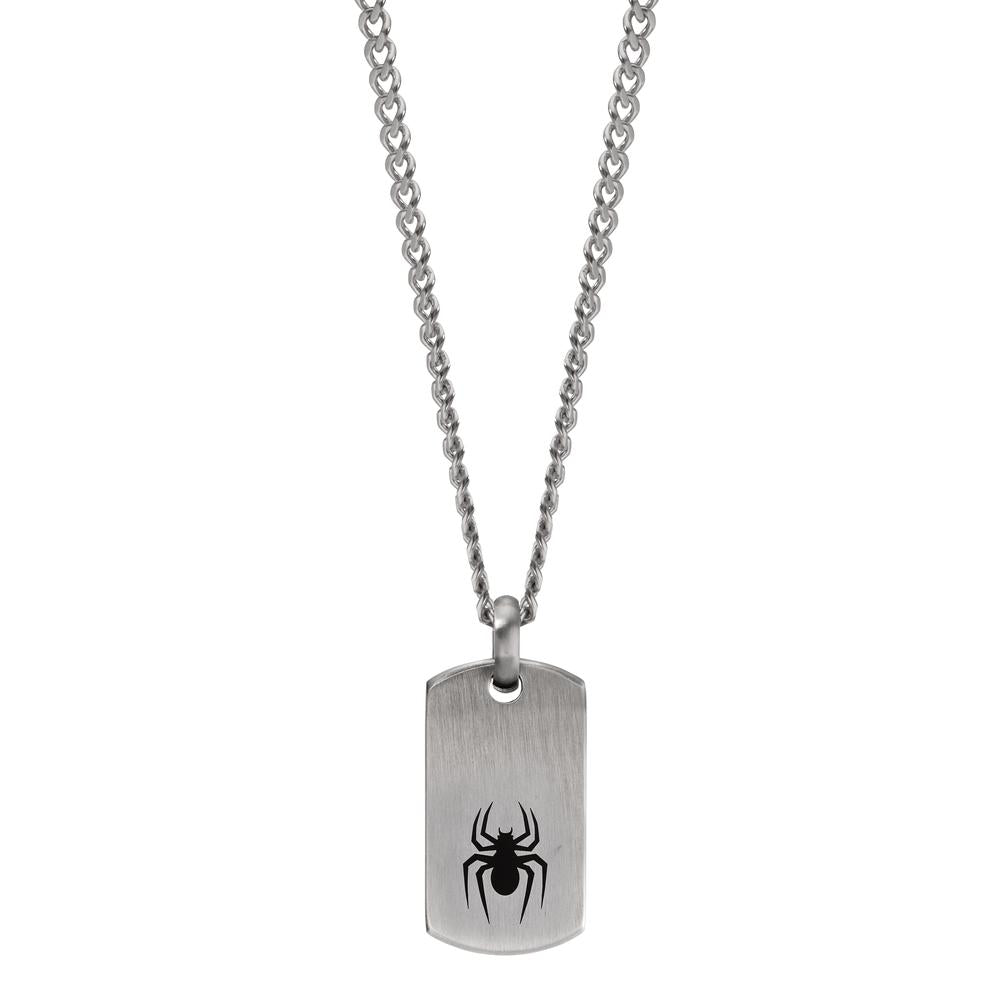 Necklace with pendant Stainless steel Enameled Spider 60 cm