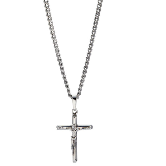 Necklace with pendant Stainless steel Cross 50 cm