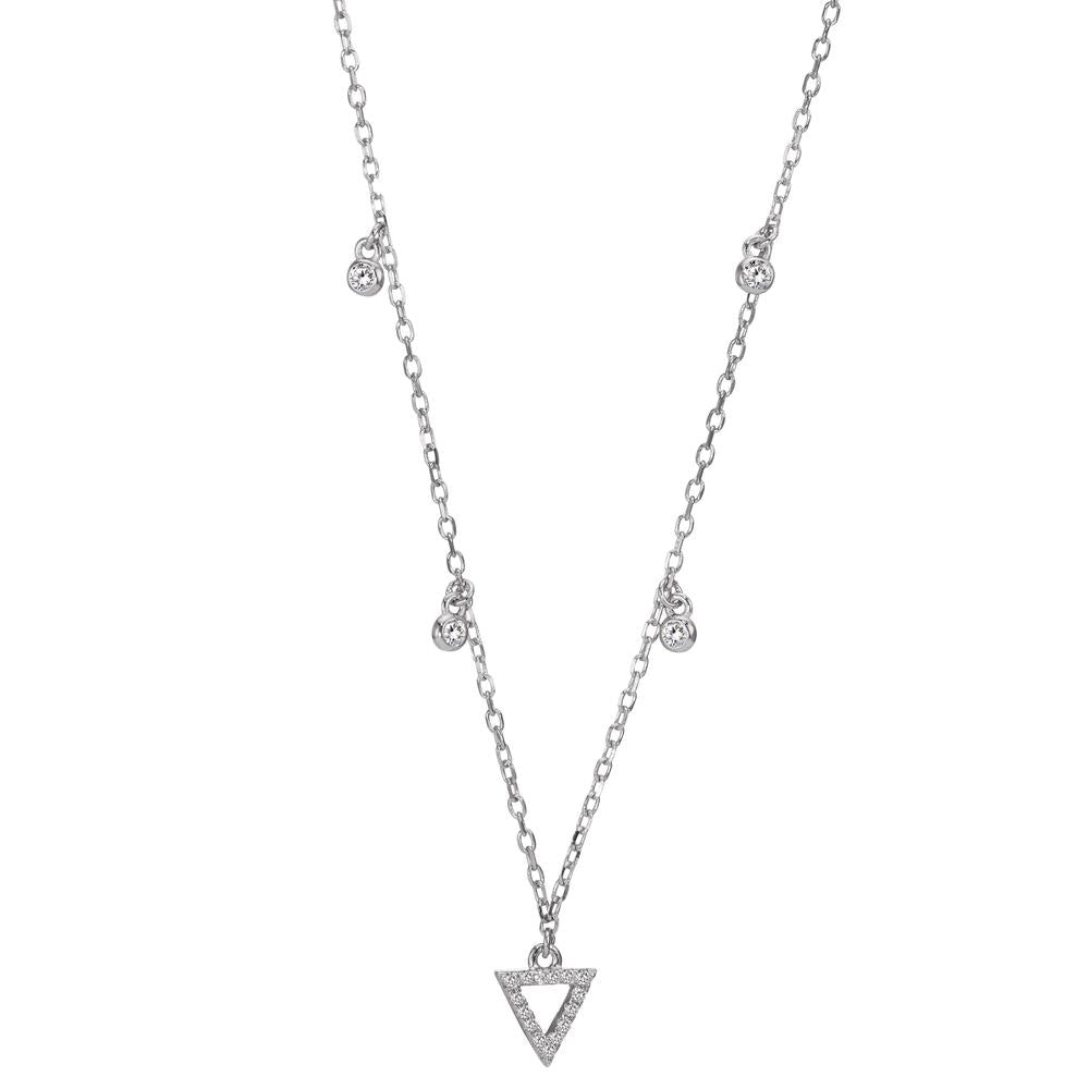 Necklace Silver Zirconia Rhodium plated 42-45 cm