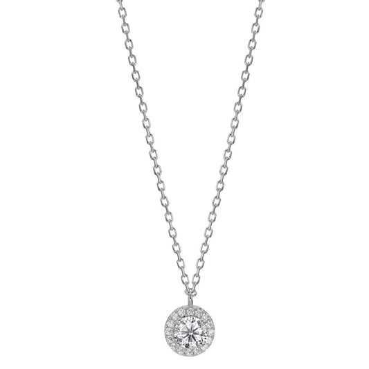 Necklace Silver Zirconia Rhodium plated 42-45 cm