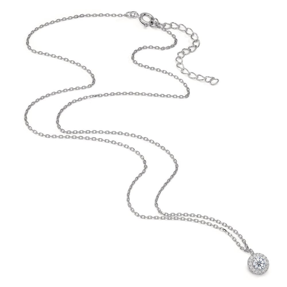 Necklace Silver Zirconia Rhodium plated 42-45 cm