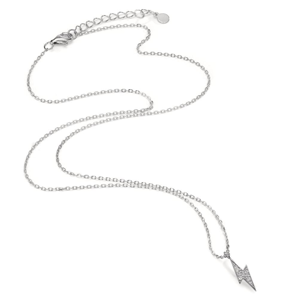 Necklace Silver Zirconia Rhodium plated 42-45 cm