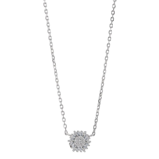 Necklace Silver Zirconia Rhodium plated 42-45 cm