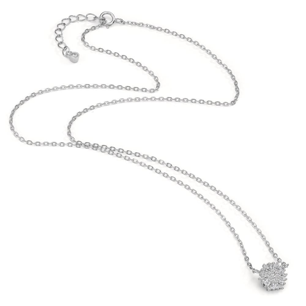 Necklace Silver Zirconia Rhodium plated 42-45 cm