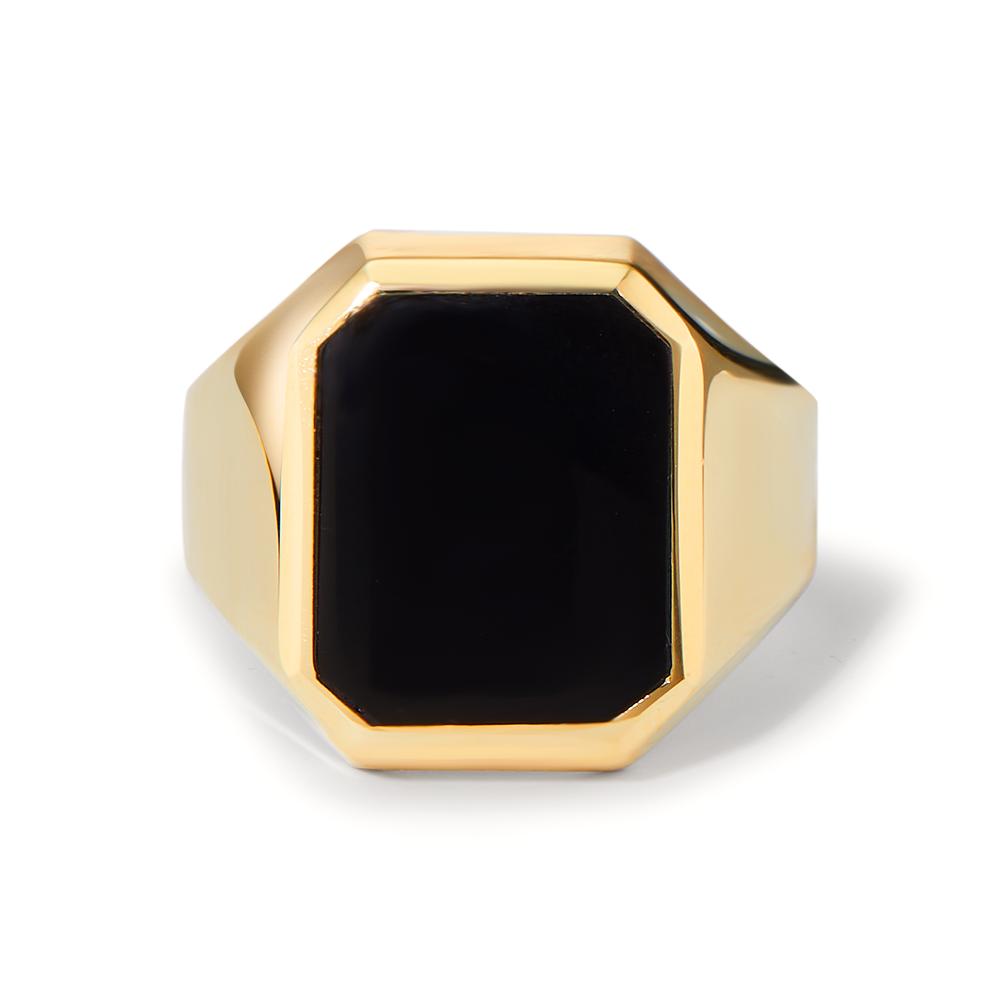 Ring 9k Yellow Gold Onyx