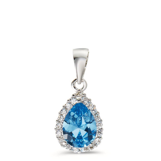 Pendant Silver Zirconia Rhodium plated