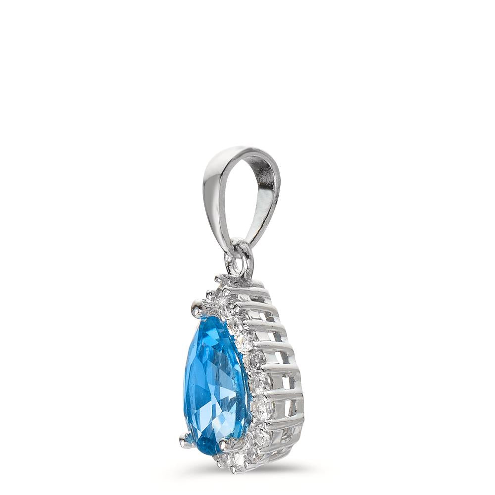 Pendant Silver Zirconia Rhodium plated