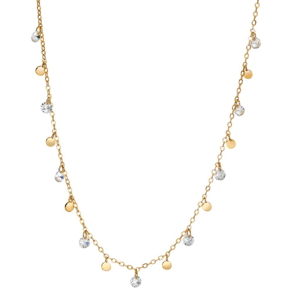 Necklace Bronze Zirconia 9 Stones 40-45 cm