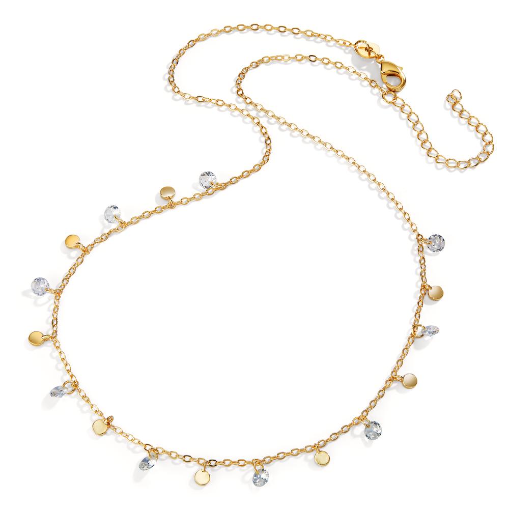 Necklace Bronze Zirconia 9 Stones 40-45 cm