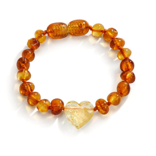 Bracelet Amber Heart 12 cm Ø6.5 mm