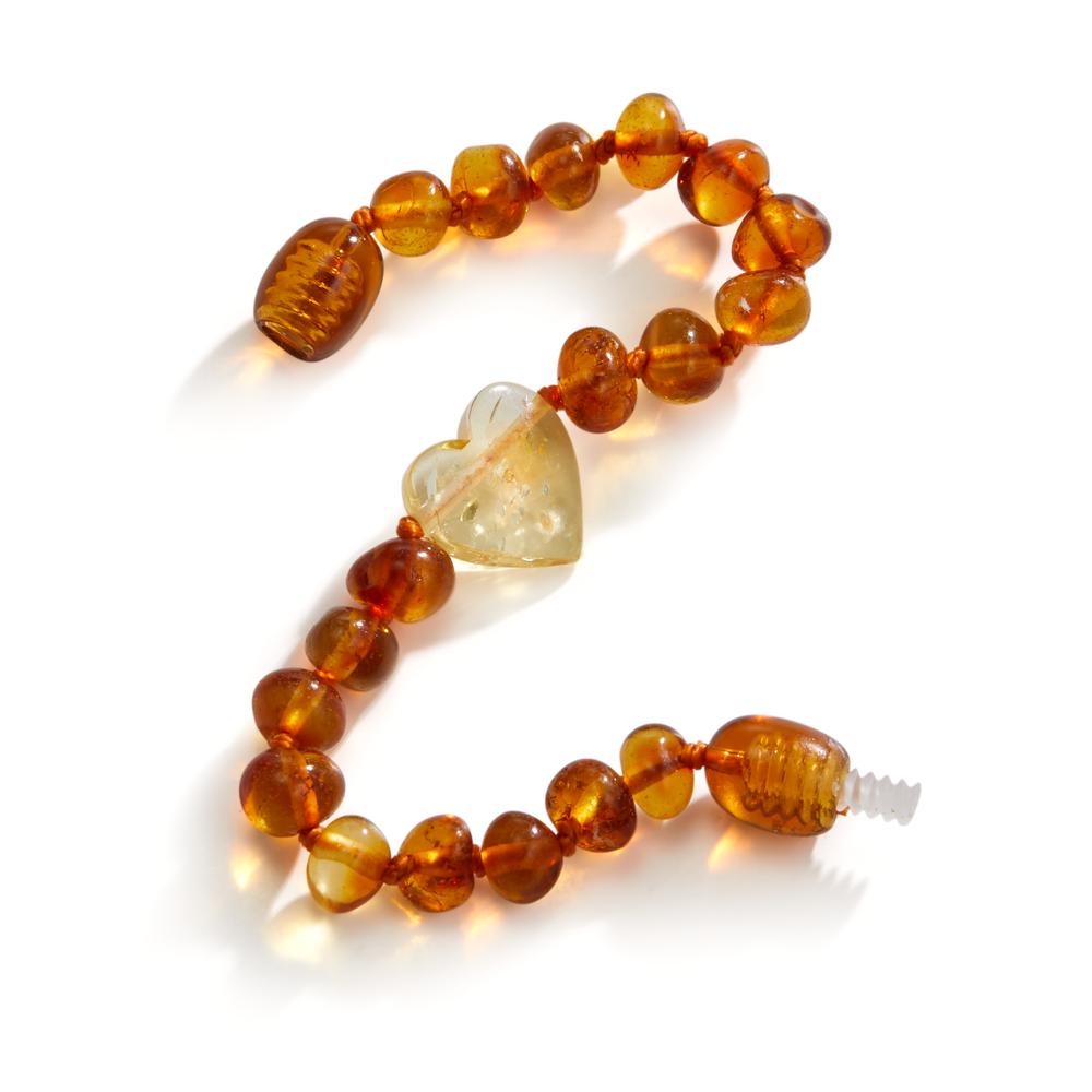 Bracelet Amber Heart 12 cm Ø6.5 mm