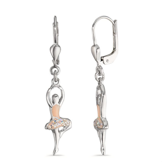 Drop Earrings Silver Rhodium plated Ballet