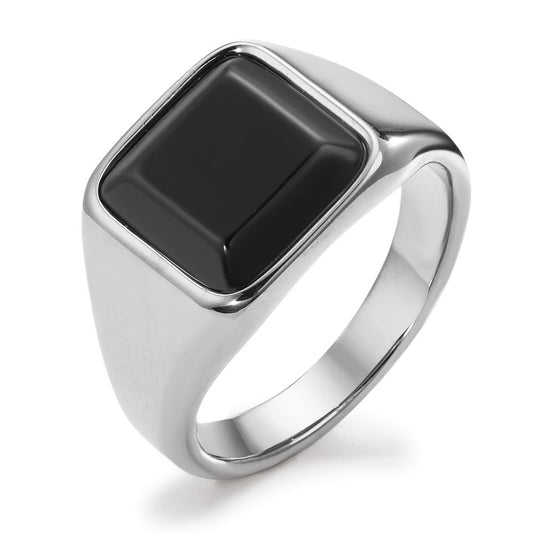 Ring Stainless steel Onyx