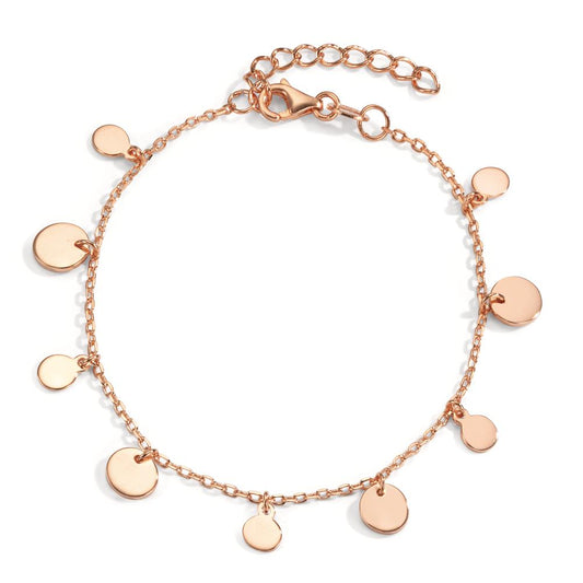 Bracelet Silver Rose Gold plated 15.5-18 cm