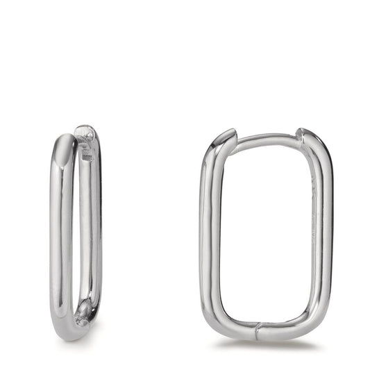 Hinged hoop Silver Rhodium plated