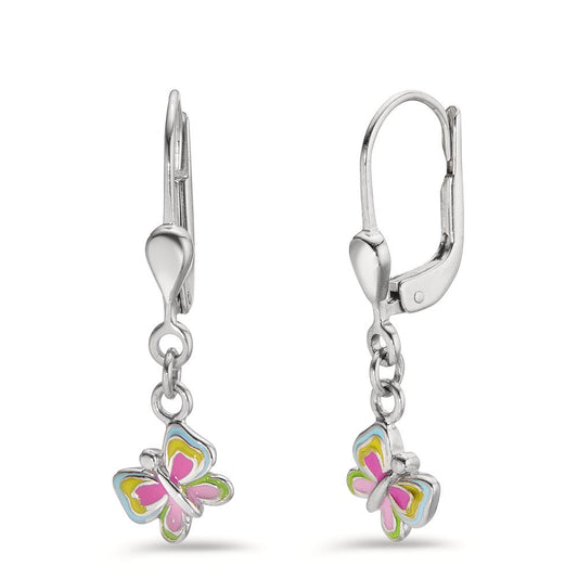 Drop Earrings Silver Rhodium plated Butterfly