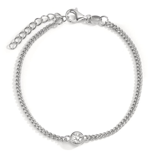 Bracelet Silver Zirconia Rhodium plated 16-19 cm