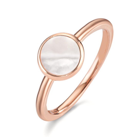 Ring Silver Gold plated Mother of pearl Ø7.5 mm