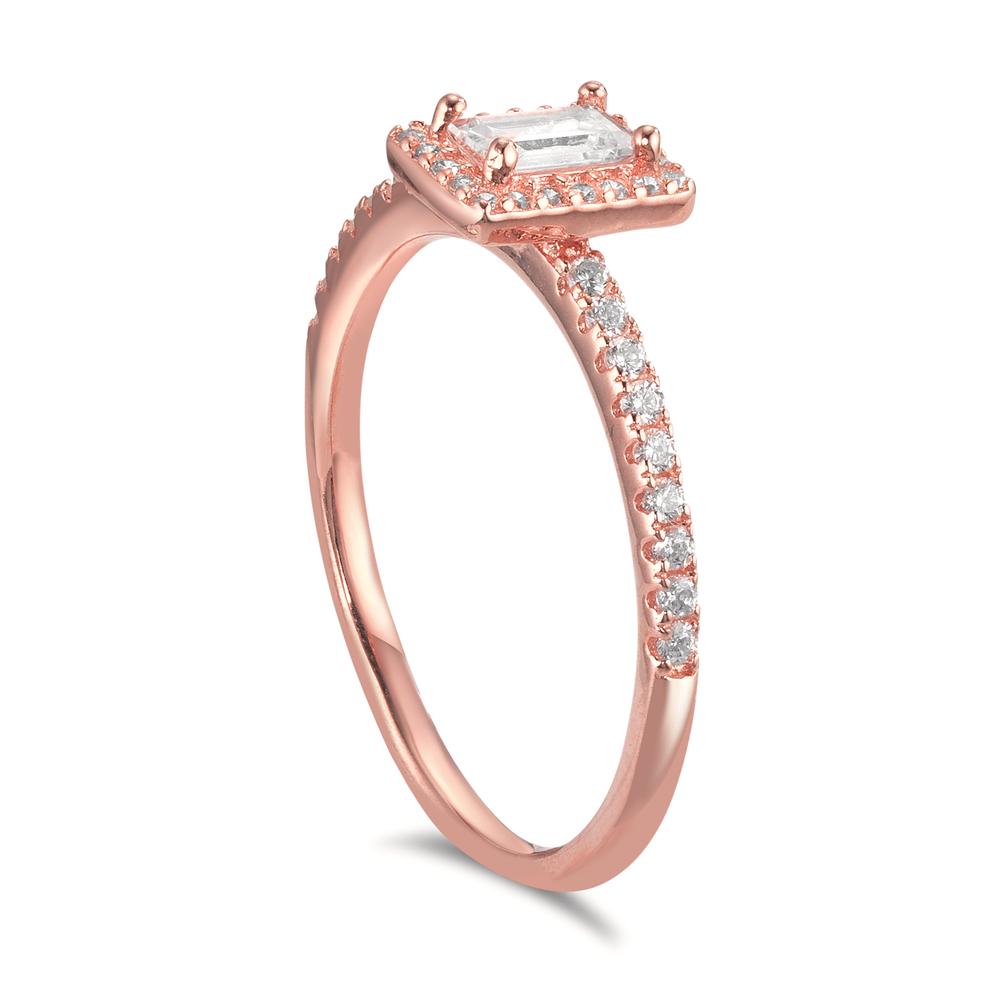 Ring Silver Zirconia Rose Gold plated