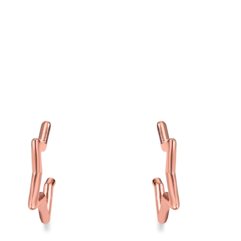 Stud earrings Silver Rose Gold plated Star Ø15 mm