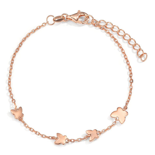 Bracelet Silver Rose Gold plated Butterfly 16-19 cm