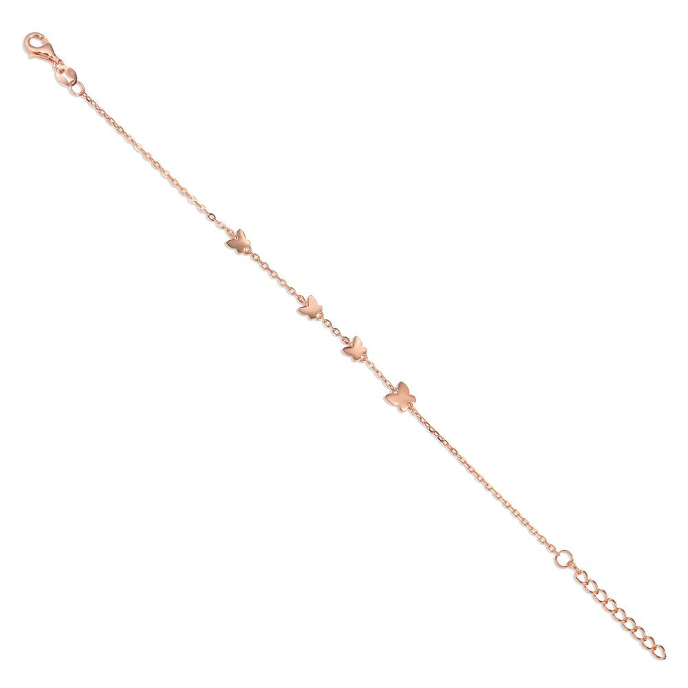 Bracelet Silver Rose Gold plated Butterfly 16-19 cm