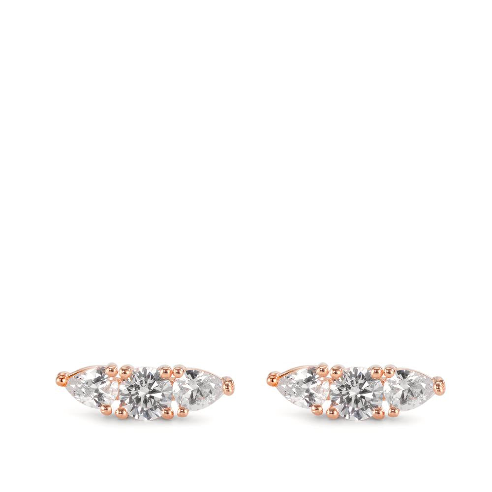 Stud earrings Silver Rose Gold plated