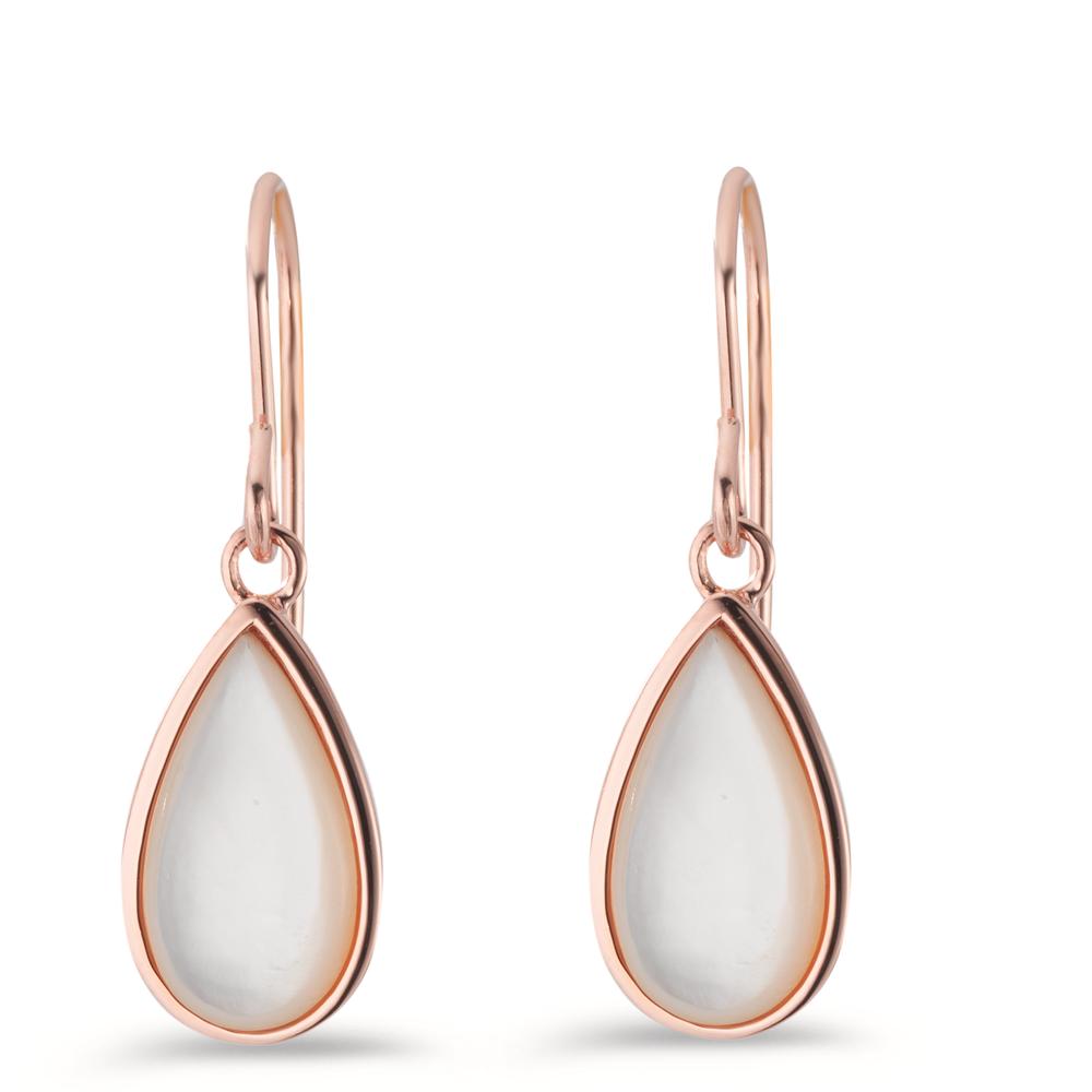 Drop Earrings Silver Rose Gold plated Mother of pearl