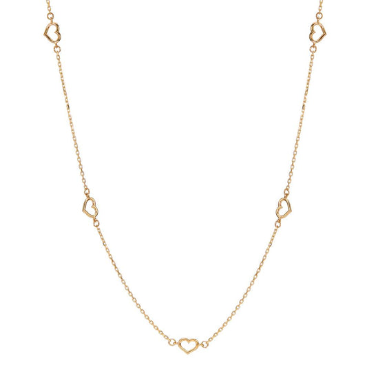 Necklace 14k Yellow Gold Heart 40-43 cm