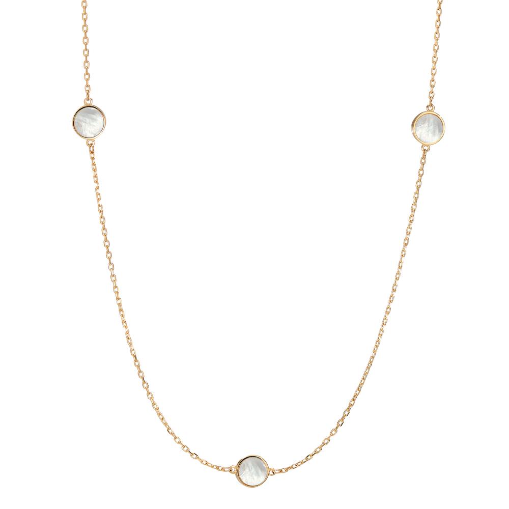 Necklace 14k Yellow Gold Mother of pearl 42-45 cm Ø6 mm