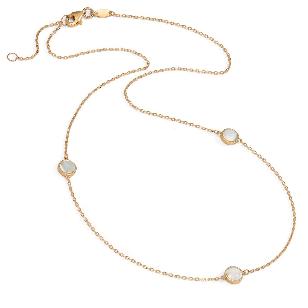 Necklace 14k Yellow Gold Mother of pearl 42-45 cm Ø6 mm